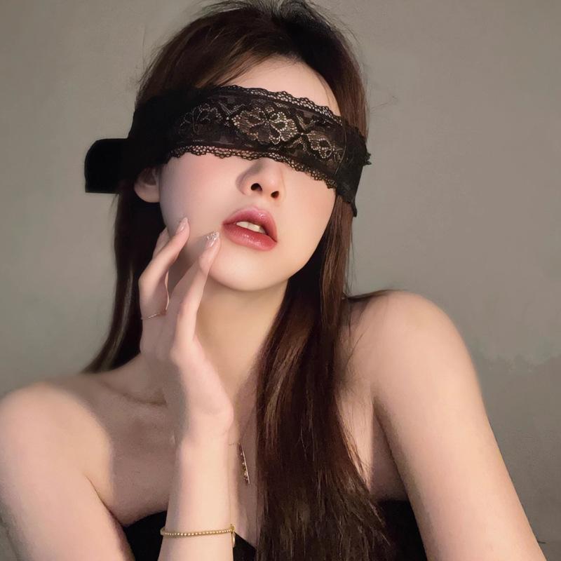 Bunny headband lace big ears black lace lace sexy cute blindfold accessories sex lingerie