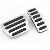 Accelerator and Brake Pedal Covers for Land Rover Defender 90 Series and 110 Series (2020-2025), No Tools Required (Silver A)