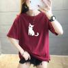 Short-sleeved T-shirt Women's Summer Student Casual Cartoon Blouse Fashion Round Neck   Women's Clothing