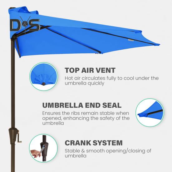 270 см полузонт сменный тент защита от ультрафиолета открытый сад патио задний двор зонтик рынок настольный зонт сменный тканевый чехол
