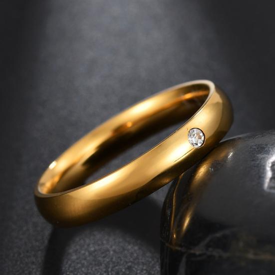 Краткое кольцо из нержавеющей стали со стразами, инкрустированное женским кольцом на палец, декор для свадебной вечеринки