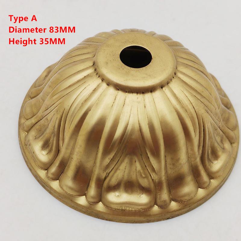 Die-Cast Solid Brass Ceramic Lamp Socket Cover Engraved Durable Lighting Accessory for DIY Table Lamp Makeover Projects