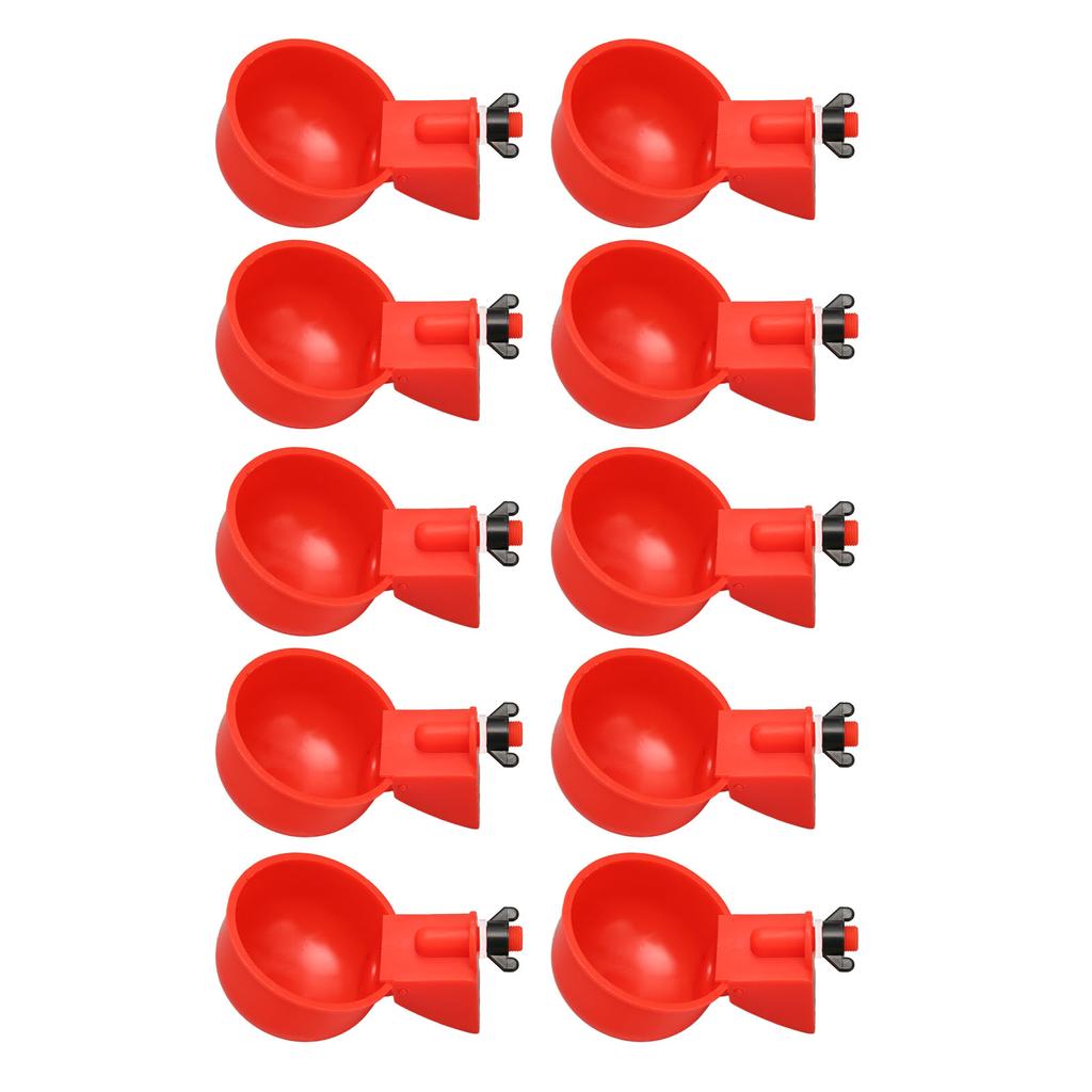 Poultry Water Cup Automatic Filling Adjustable Chicken Drinking Bowl for Ducks 10pcs