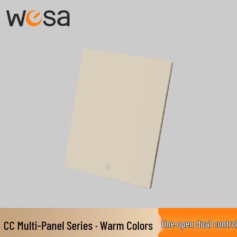 WESA European Standard Multi-hole Socket Panel with Warm Colors, Flame Retardant Protection, and Simple European Style Switch