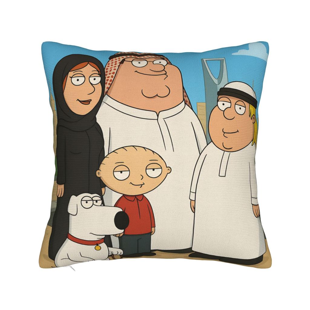 Decorative Pillow Cover F-Family Funny Guy Merch Seater  Pillow Case Cover Zipper Multiple Sizes