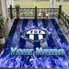 Custom Text Printed Rug FC Zürich Non Slip Floor Carpet For Home Room Decor