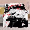Фланелевое одеяло Аниме Jujutsu Kaisen - Мягкое, теплое, идеально подходит для дивана, кровати, кемпинга, путешествий, офиса, домашнего декора -QJY