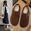 Новый стиль хлопковых бокенов, шерстяные туфли на один шаг и бархатные бобы, теплая женская обувь