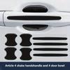 8 Pcs Black Door Handle Stickers, Anti-Scratch Car Door Handle Paint Surface Scratch Protection Car Stickers, Auto Accessories