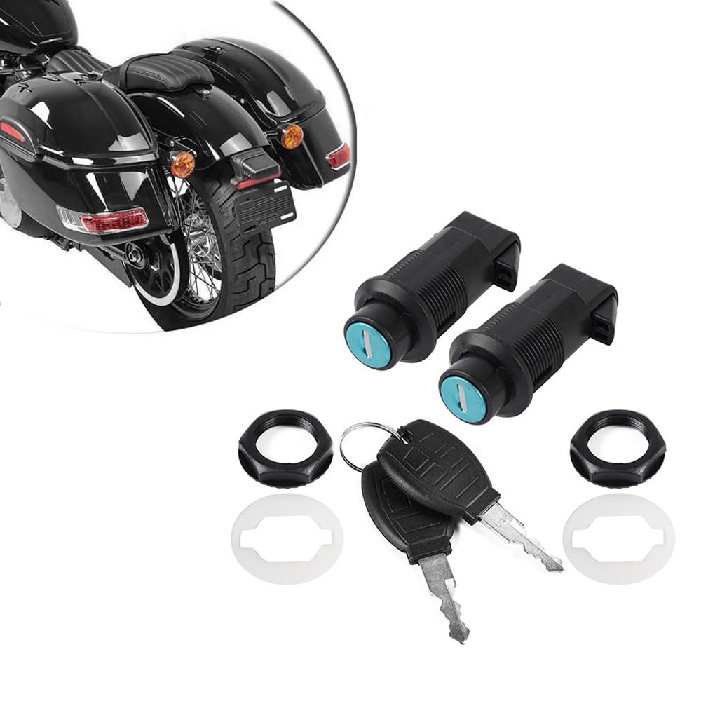 Universal Motorbike Rear Hard Saddlebag Lock Motorcycle Hard Saddlebag Locks Set with Keys Trunk Fits Motorcycles Accessories