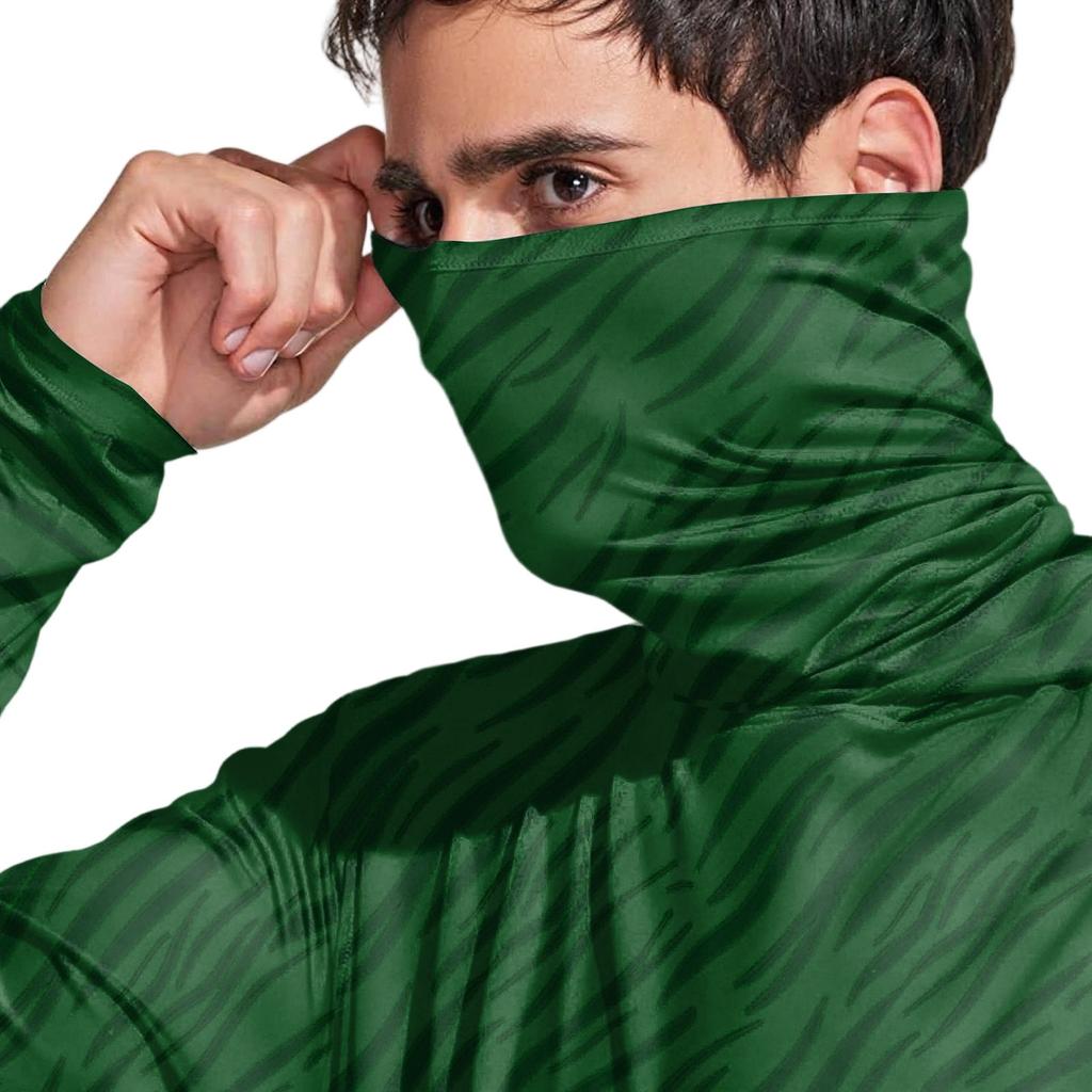 Мужская рубашка с маской Легкая с длинным рукавом Капюшон Для пеших прогулок Рыбалки Для выступлений