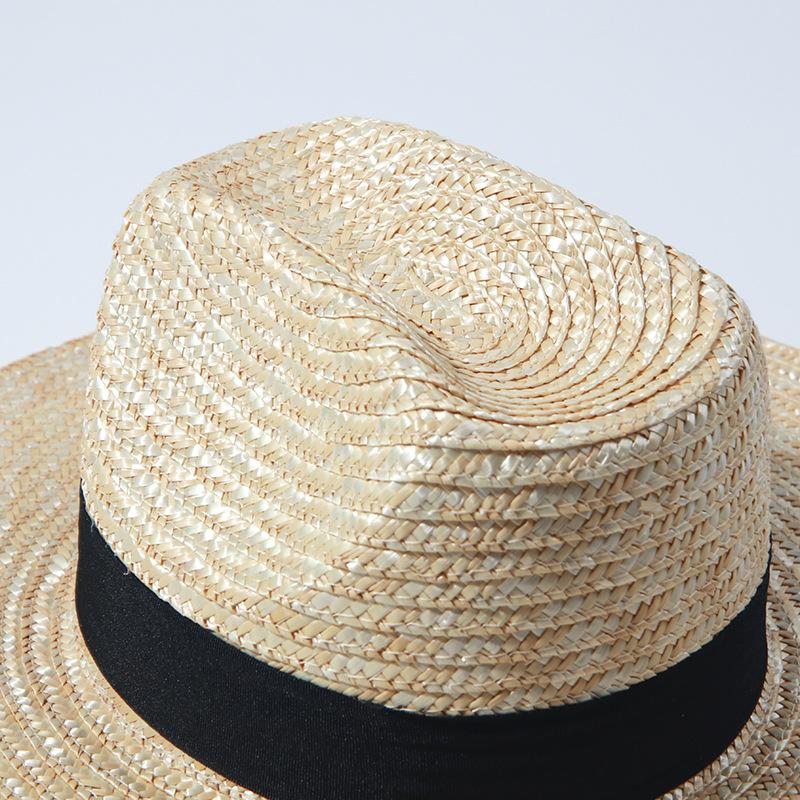 New European and American wheat straw hat ridge top, women's insa straw hat, fashionable sun hat