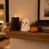 Resin Ornaments Halloween Nose-Pinching Ghost Desktop  Decor Ghost Statue  for Bathroom or Shelf