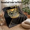 Wigan Warriors Custom Flannel Throw Blanket Print Your Name Text Soft Warm Blanket Holiday Present