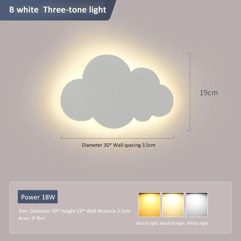 Светодиодный светильник-облако, настенный светильник, акриловое бра для детской комнаты, спальни, кровати, гостиной, столовой, чердака, креативное теплое декоративное освещение, настенный светильник