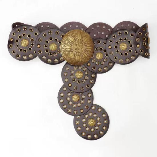 Ladies with Jean Adjustable Size Retro Belt Buckle Wide Belt Fashion