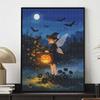 Halloween diamond painting kit fairy pumpkin moon bat handmade diy painting home decoration painting