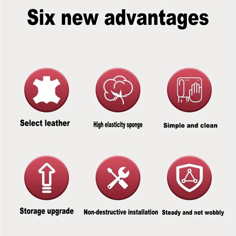 1 подлокотник центральной консоли автомобиля из искусственной кожи, утолщенная подушка для подлокотника, удлинительная подушка с подстаканником, сумка-органайзер для салфеток