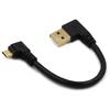 50см Кабель Micro USB под прямым углом к USB A папа под левым углом 90 градусов для синхронизации и зарядки