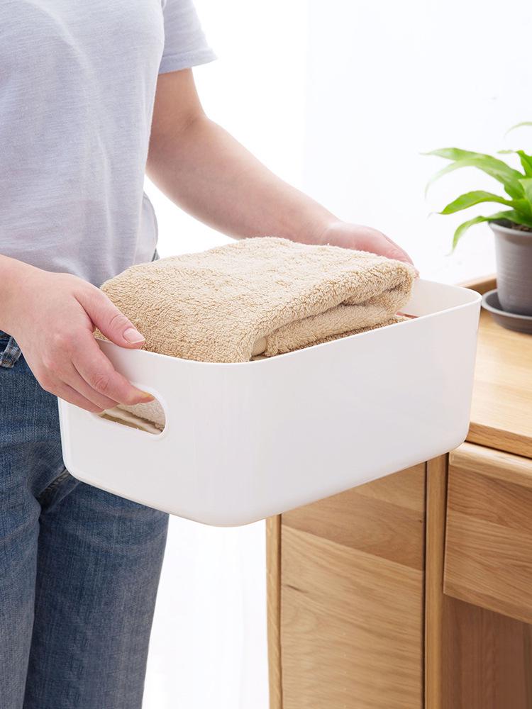 Household Plastic Storage Box for Desktop, Kitchen, Clothing, and Cosmetics, Thickened Design for Organizing Sundries.
