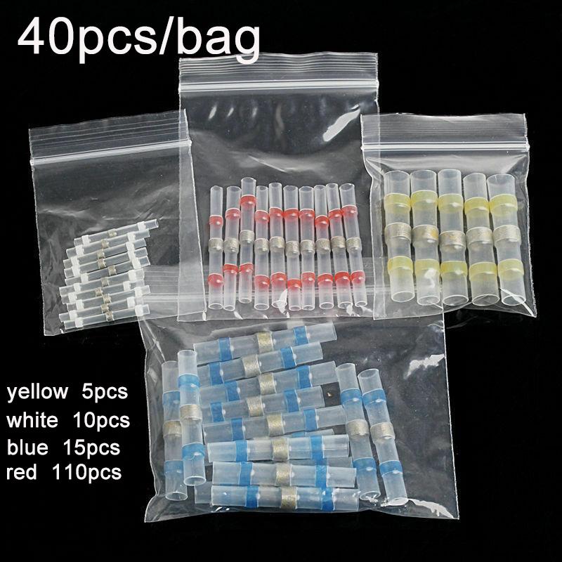 10 ~ 250 шт. соединители для проводов с припоем, водонепроницаемые термоусадочные стыковые соединители, клеммы для электрических проводов, изолированные стыковые соединения