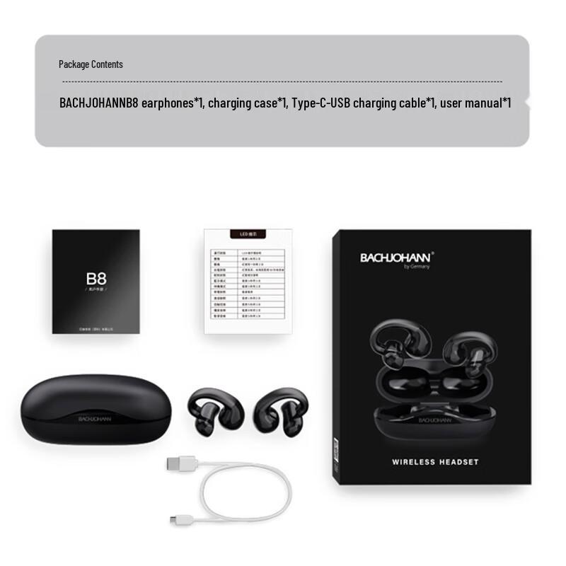 Bach Johann B8 Wireless Ear-clip Headphones