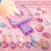 DIY 3D Sticker Maker Toy with A Versatile Magic Book 67 Different Shapes Stickers Ring Bead Necklace Pentagram Pendant for Girls