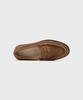 Firenze Atelier [Red Sole] Shirring Detail Standard Penny Loafer 4080 [Mid Brown Suede]
