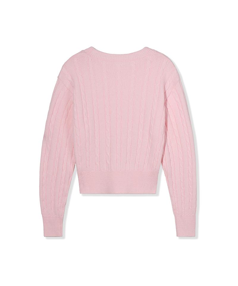 Nodeuyuumeon Шарф-коса Round Knit [Розовый]