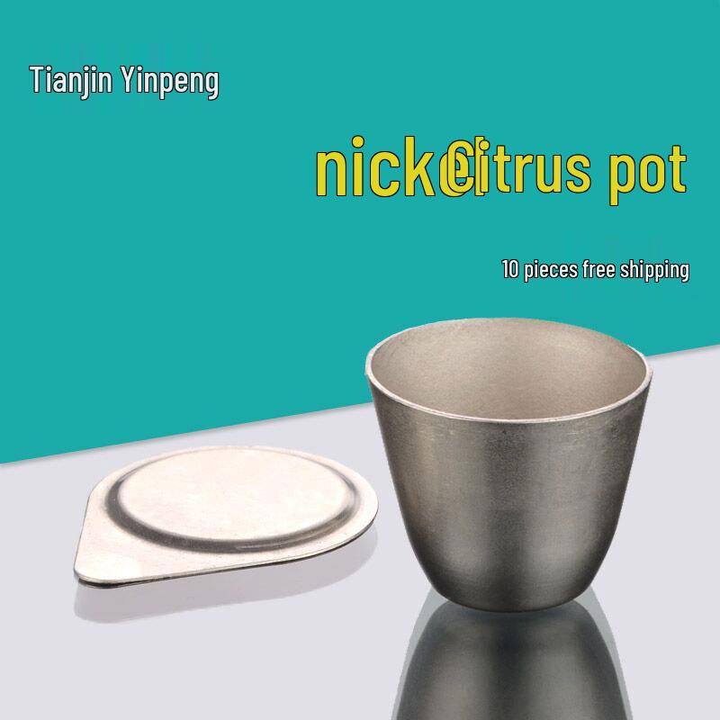Yinpeng Nickel Crucible with Lid, 30ml/50ml, High-Temperature Resistant, High Purity