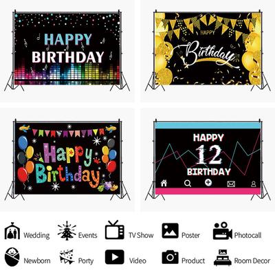 5*3 фута фон с днем ​​рождения, баннер, тканевый реквизит, украшение для вечеринки