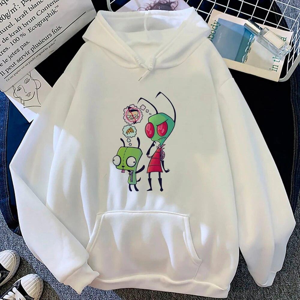 Invader Zim Hoodies Women Sweat Y2k Winter Gothic Anime Sweatshirts Clothing Women Long Sleeve Top Pulls Unisex