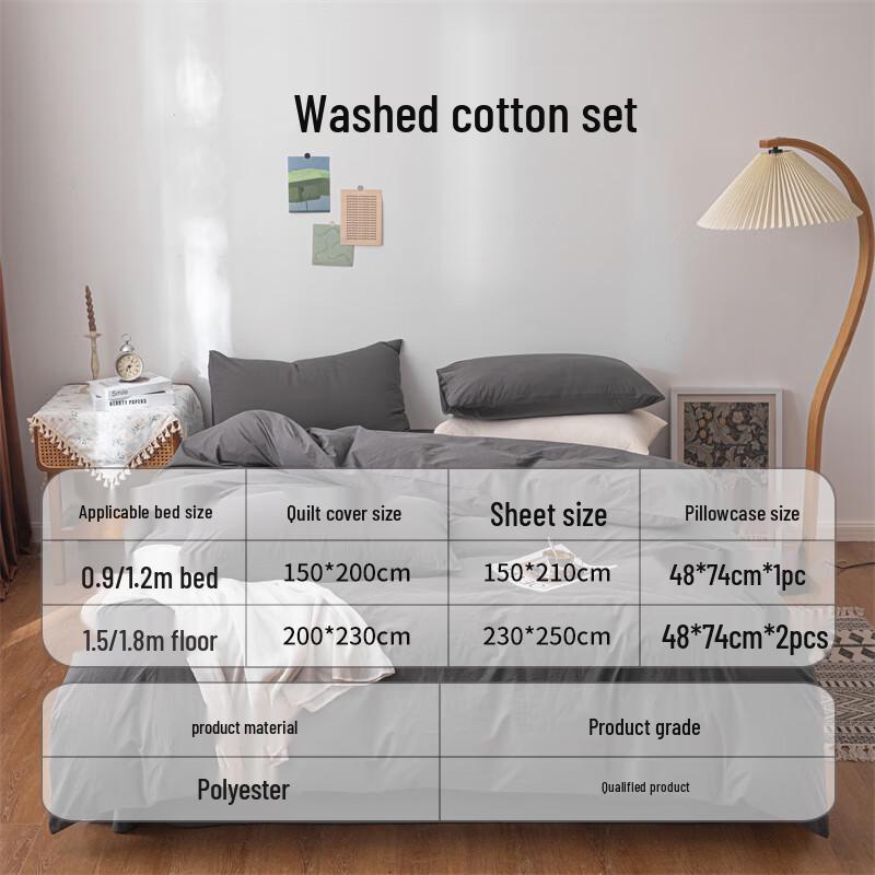Aiwei Skin-Friendly 3-Piece Dorm Bedding Set