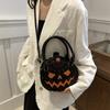 Сумка-тыква на Хэллоуин 2024 года, новая мода, контрастные цвета, индивидуальная креативная модная женская сумка через плечо, мультяшная косая сумка
