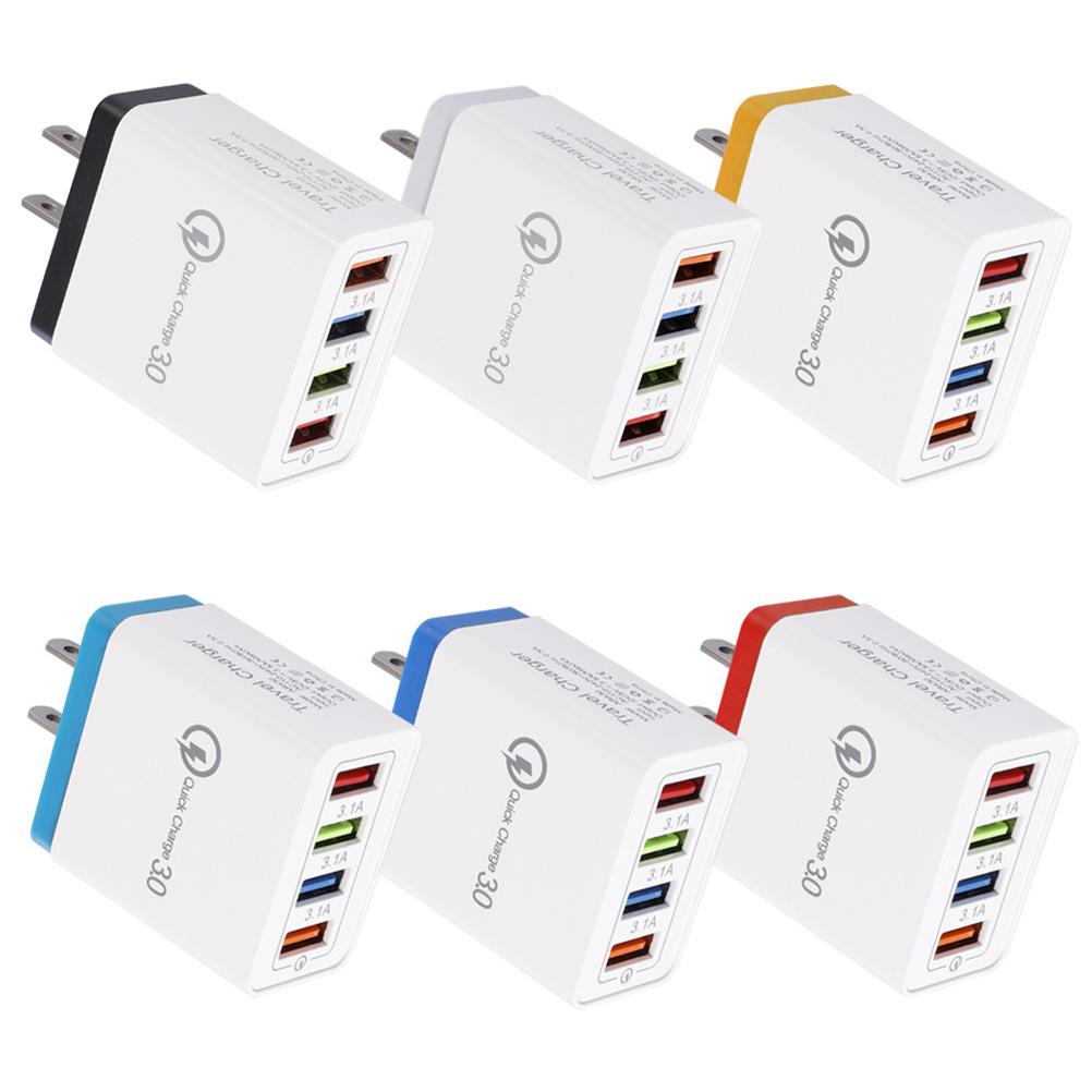 Зарядное устройство 4USB 3.1A с несколькими портами для телефона, для путешествий