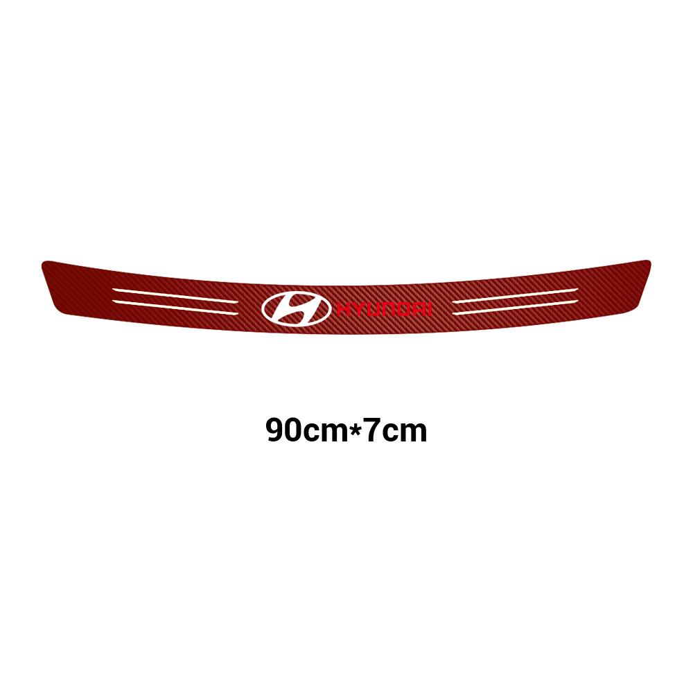 Car Accessories Carbon Fiber Trunk Bumper Sticker Guard Plate Protector For Hyundai Accent Matrix Moinca Santa Fe ix20 i40 Azera KK8