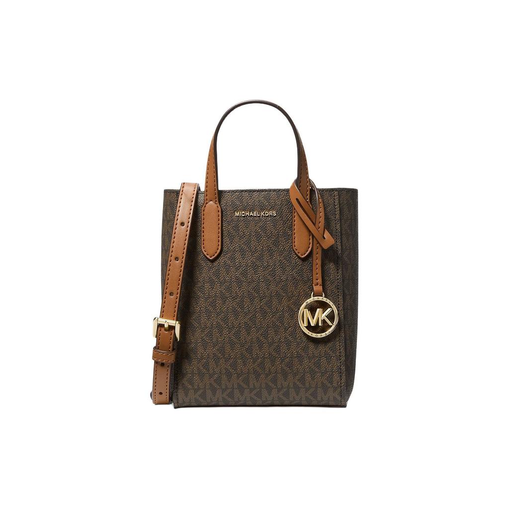 Michael Kors Logo Mini Shoulder Tote Bag Women handbags Brown Acorn 32H3G5SC0B-BRN/ACORN