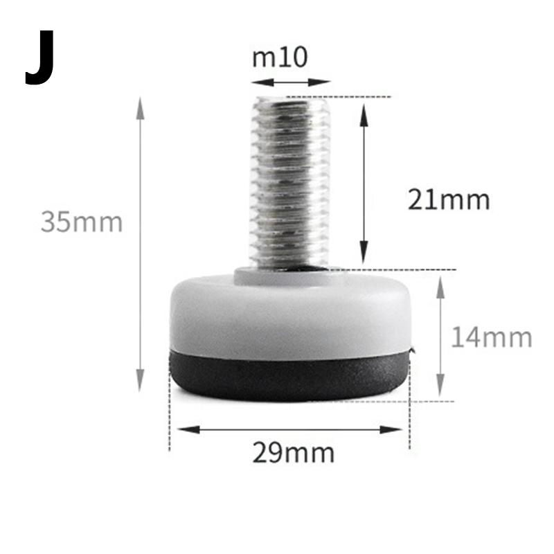 5 шт. Стальные ножки для мебели Противоскользящее основание Ножки для стола Шкафа Подушка Регулируемые Выравнивающие Ножки для пола Ножки для стула Выравниватель Ножки для стола M6 M8 M10