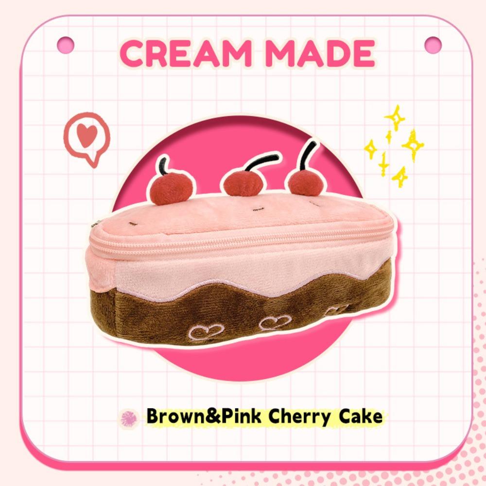 Plush Pen Bag Large Capacity Stationery Bag Cartoon Stationery Organizer Students