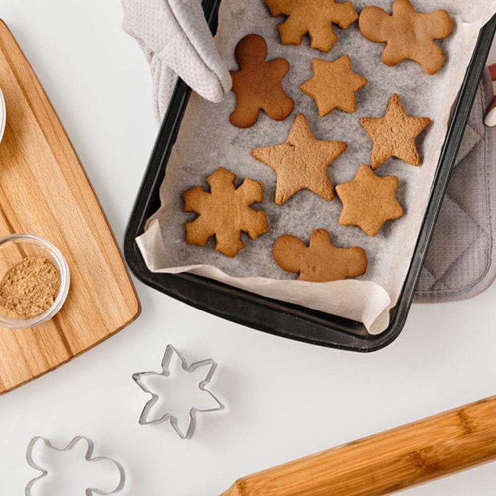 Мужской набор формочек для печенья в виде снежинок из нержавеющей стали Рождественский декор Форма для печенья Инструменты для выпечки