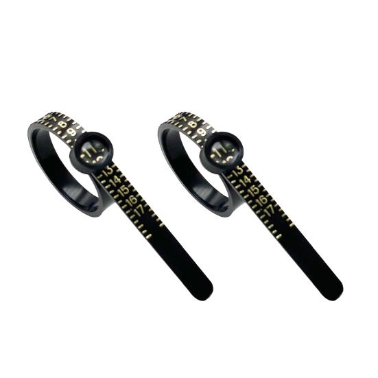 2 шт. измерителя размера кольца с увеличительным стеклом для удобного считывания точной шкалы 1-17 кольца измерительный ремень многоразовый американский измеритель размера пальца ювелирный инструмент