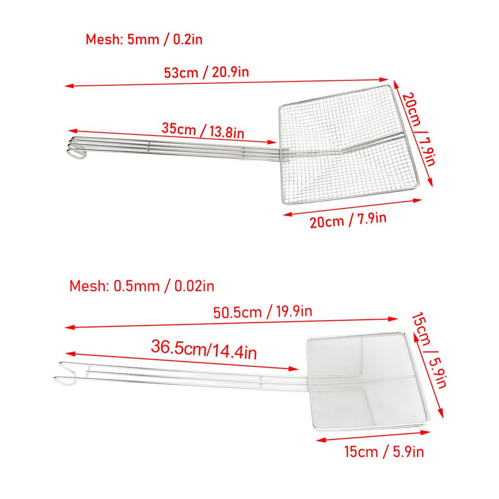 Cooking Skimmer, 304 Stainless Steel, Heat-Resistant Hook-Shaped Design, Mesh Skimmer, Multi-Functional Cooking Spoon