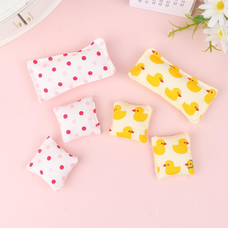 1Комплект 1:12 Миниатюрный кукольный домик Простыня Одеяло Подушка Постельное белье Четыре предмета Комплект Декор для спальни Игрушка Кукольный Дом Аксессуары