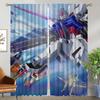 Gundams Curtains for Living Room Curtain for Room 2 Panel Shades Halloween Decoration Partition Home Interior Curtains Kitchen