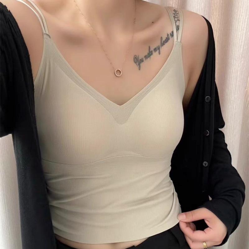 Бесшовный круглый вырез, регулируемый тонкий плечевой ремень с накладкой на грудь, красивая спина, дышащая, бесшовные подтяжки, маленький женский жилет