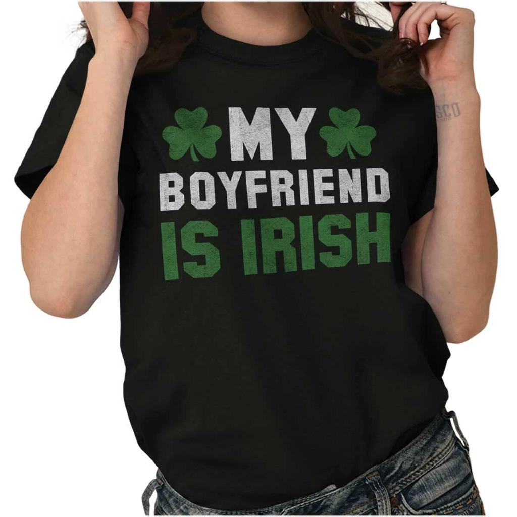 Irish Love Cute St Patrick's Day Lucky Gift Womens Graphic Crewneck T Shirt Tee