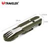 Мультитул походный Traveler K607 нож, ложка, вилка, штопор, открывалка, с чехлом