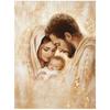 Poster Holy Family In Golden Glow Poster Holy Family In Golden Glow, 50X70 Cm, Gold Aluminum Frame, 230 Gsm Matte Paper