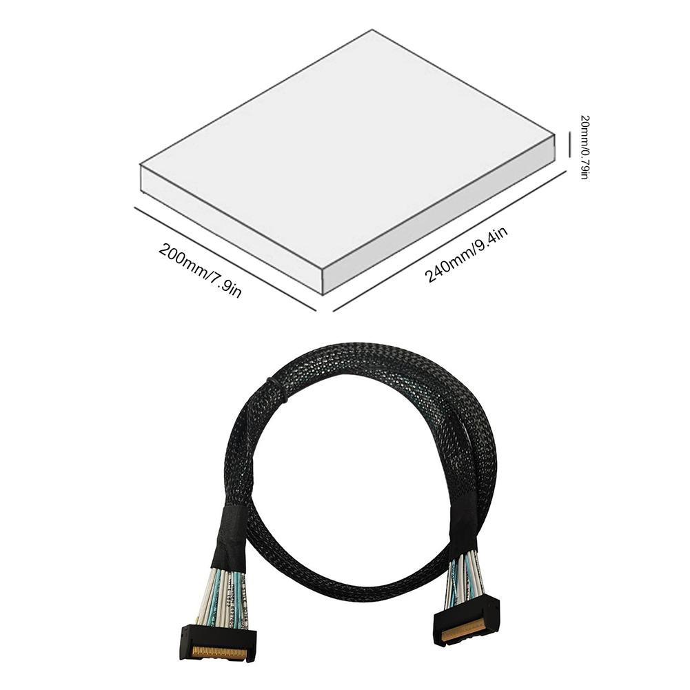 Server High Speed Adapter Cable 32Gbps SAS MCIO SFF-8654 8I 74P To MCIO SFF-8654 Cable for Workstations Data Storage