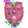 Five-piece set of sister and best friend outfits with plant-themed dandelion leaf and flower prints, fashionable retro style women's summer casual